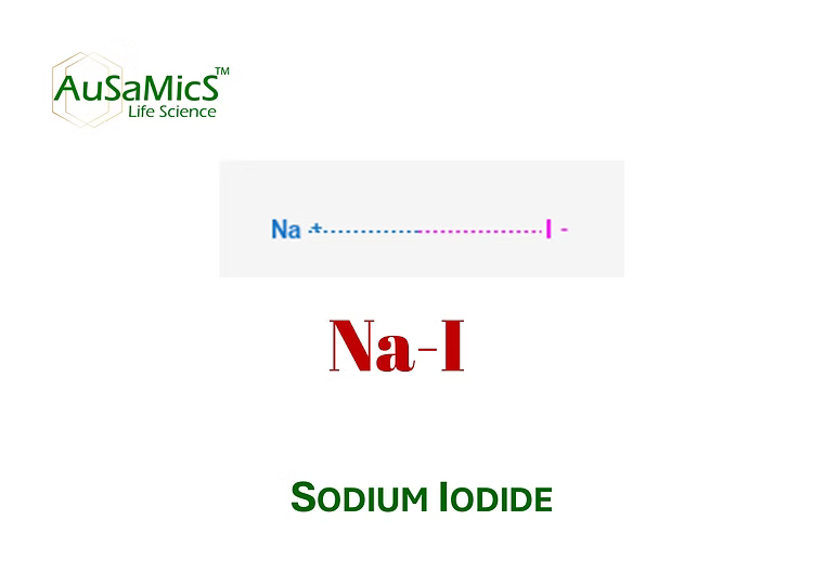 Sodium iodide crystalline powder supplied as a laboratory chemical reagent