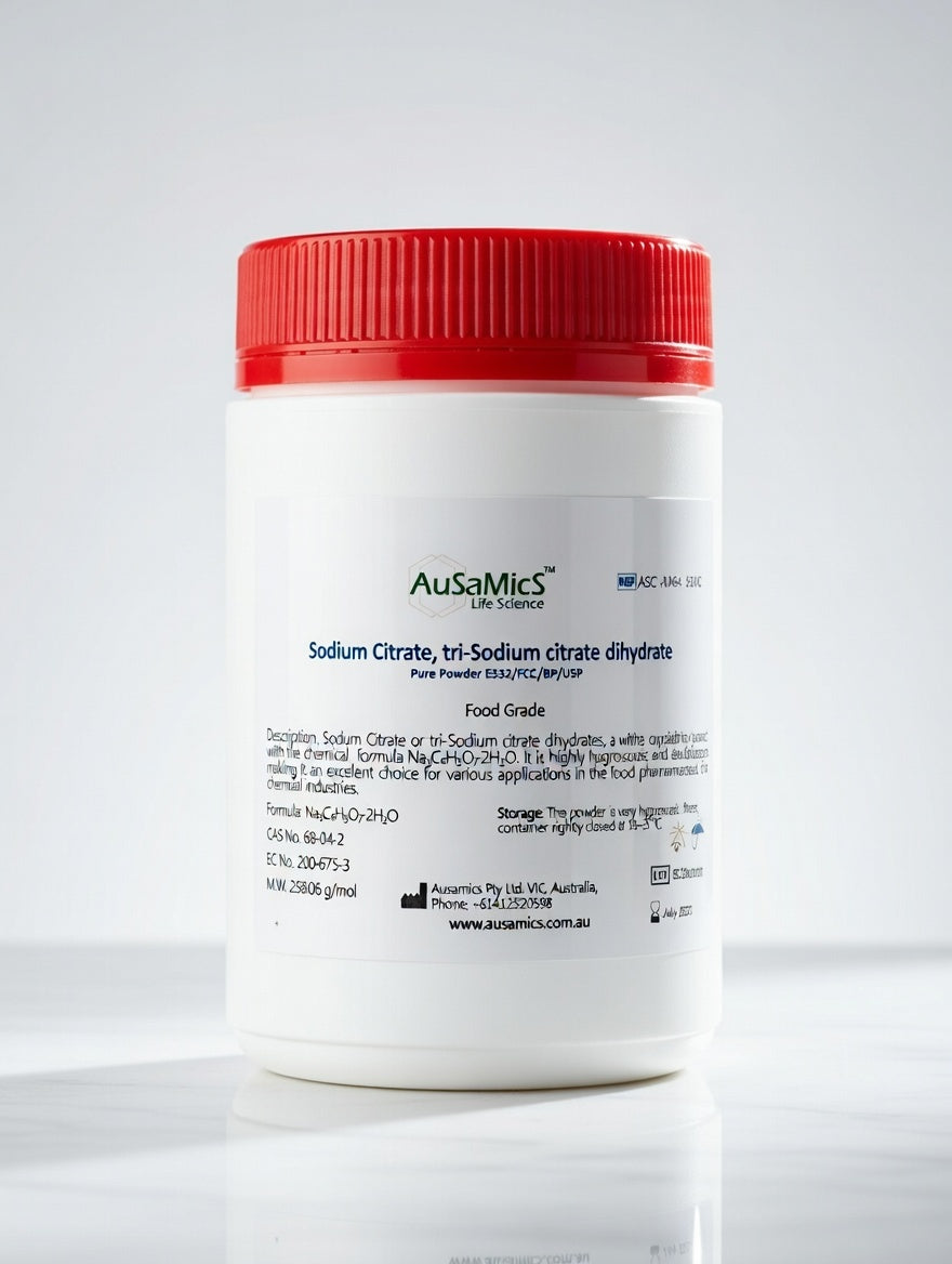 Sodium Citrate Dihydrate (Trisodium Citrate) | Food & Lab Grade | AusAmics