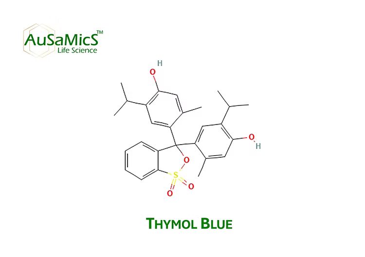 Thymol Blue powder used as a dual-range pH indicator in laboratory research
